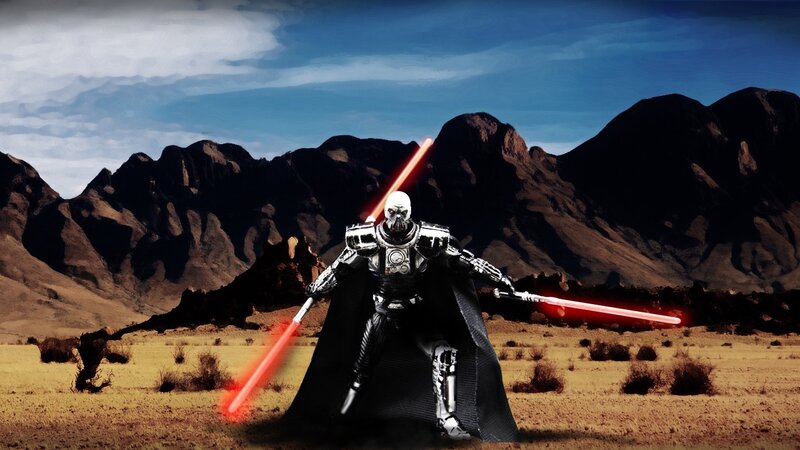 Sith Warrior with Lightsabers — Black, Dramatic