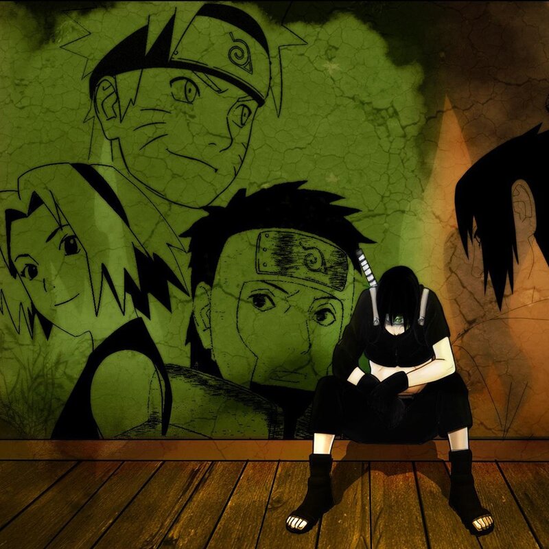 Sitting Anime Character — Green, Dramatic, Manga, Anime Characters