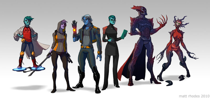 Six Alien Characters