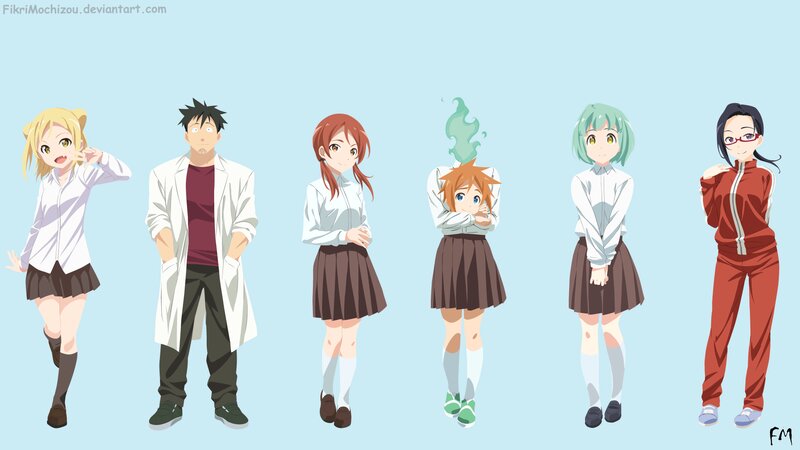 Six Anime Characters — Blue, Neutral