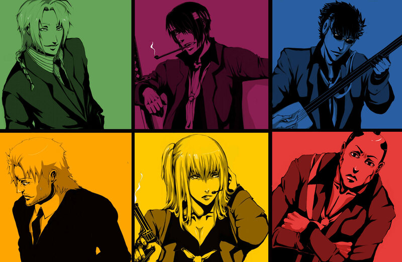 Six Anime Characters — Green, Dramatic, Manga