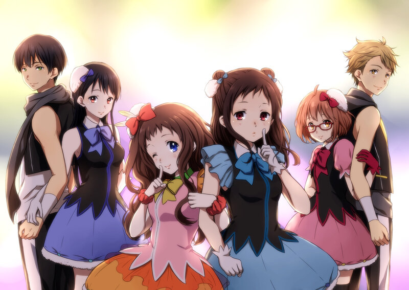 Six Anime Characters — Pink, Cheerful