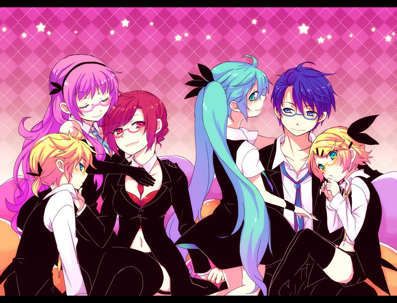 Six Anime Characters — Pink, Playful