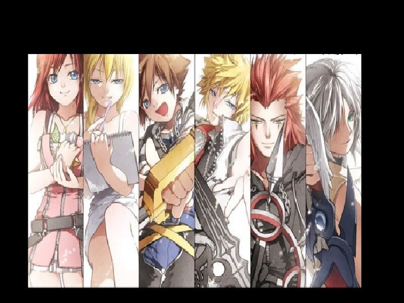Six Anime Characters — White, Dramatic
