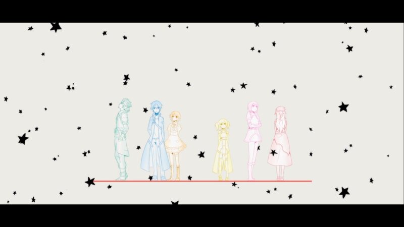 Six Anime Characters — White, Serene