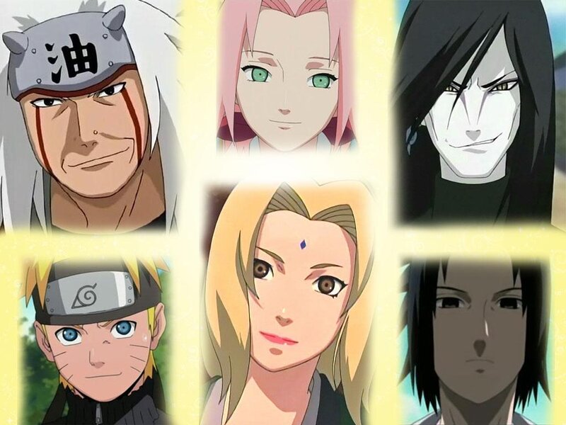 Six Anime Characters — Yellow, Dramatic, Headshots