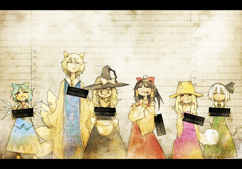 Six Anime Characters — Yellow, Playful
