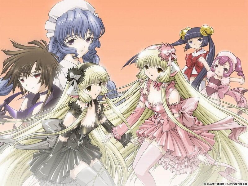 Six Anime Girls in Costumes — Pink, Playful, Anime Characters