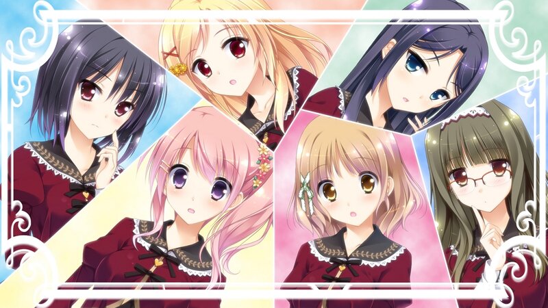 Six Anime Girls in Uniforms — Red