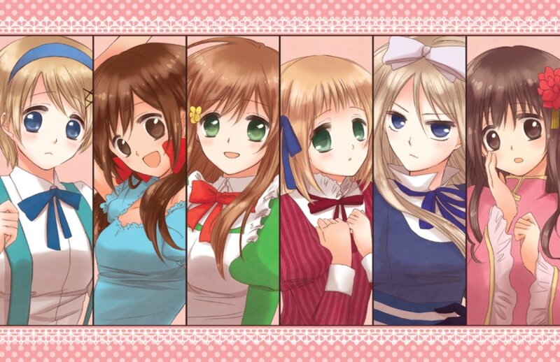Six Anime Girls — Pink