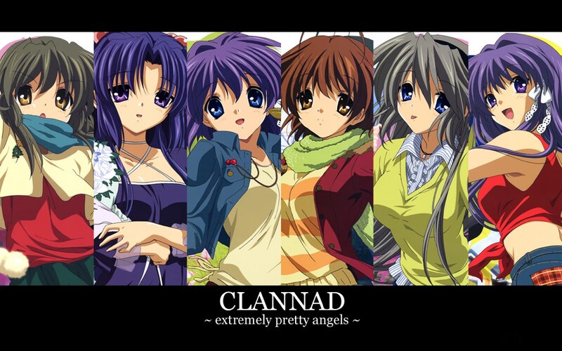 Six Anime Girls — Purple, Calm
