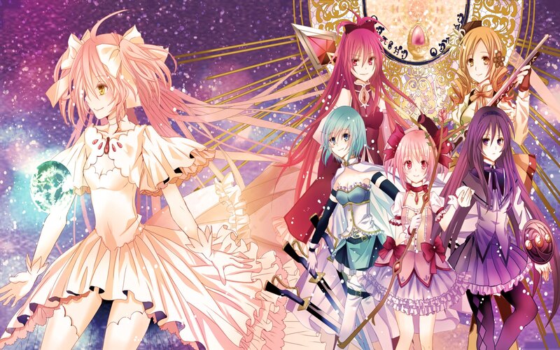 Six Anime Girls — Purple