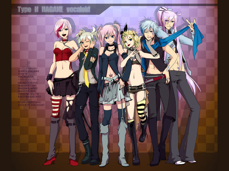Six Anime Vocaloid Characters