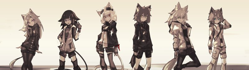 Six Anthropomorphic Characters
