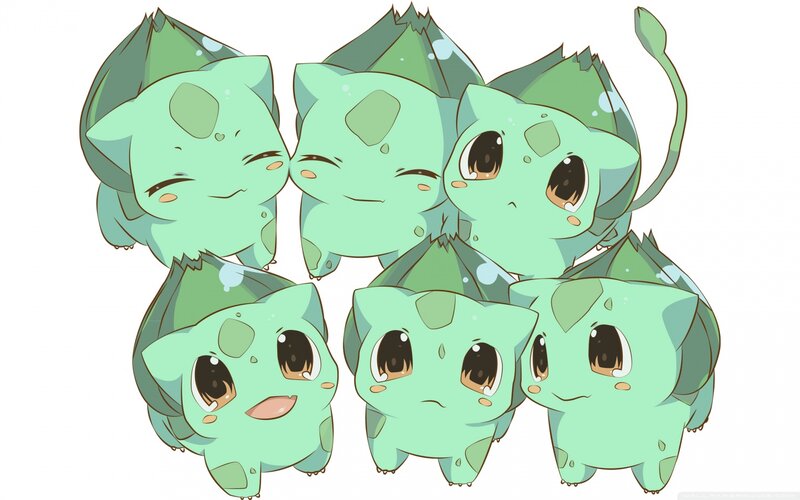 Six Bulbasaur Characters