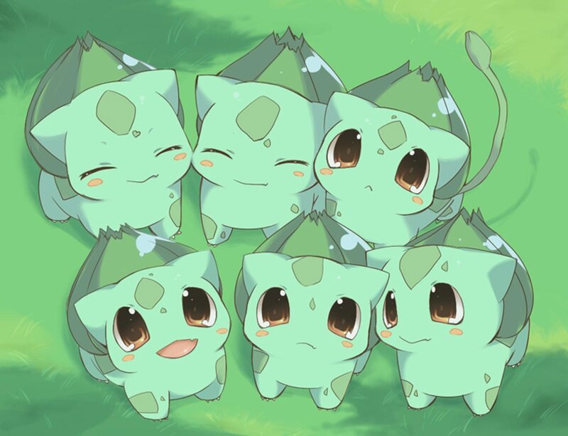 Six Bulbasaur Pokémon