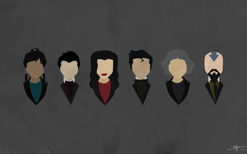 Six Characters in Suits — Gray, Neutral