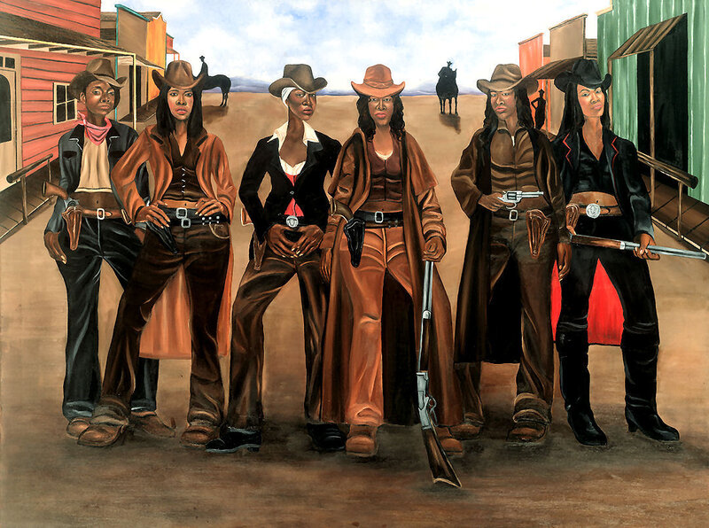 Six Cowgirl Figures