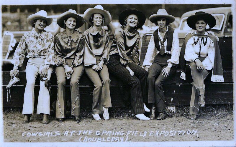 Six Cowgirls Sitting