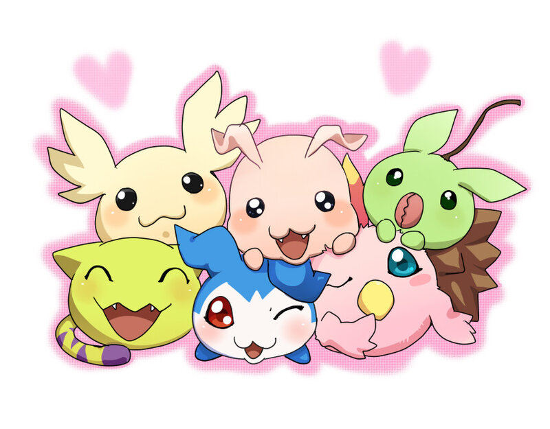 Six Digimon Characters
