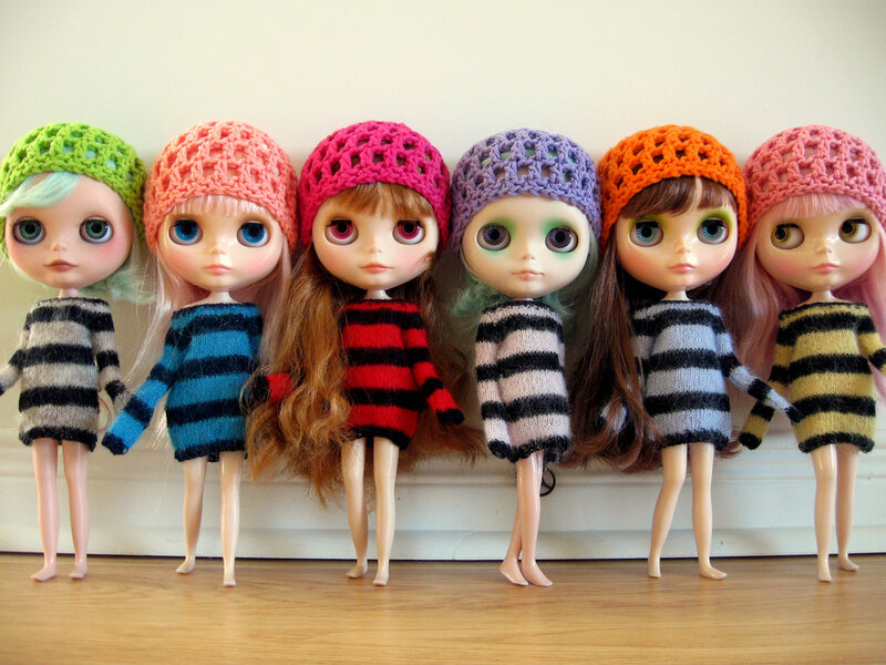 Six Dolls in Sweaters