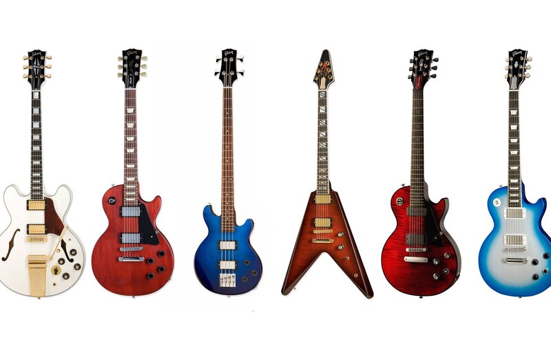 Six Electric Guitars — Red