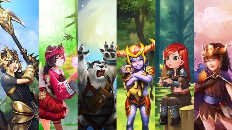 Six Fantasy Characters — Green