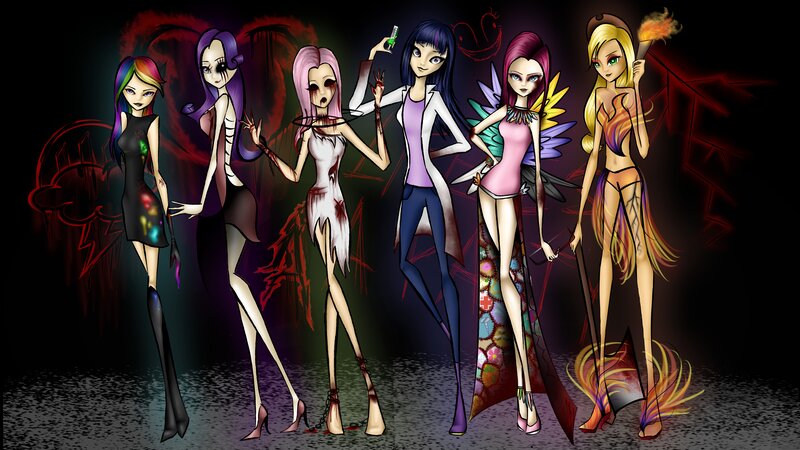 Six Female Characters — Black