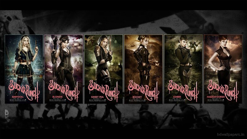 Six Female Characters in Action Poses