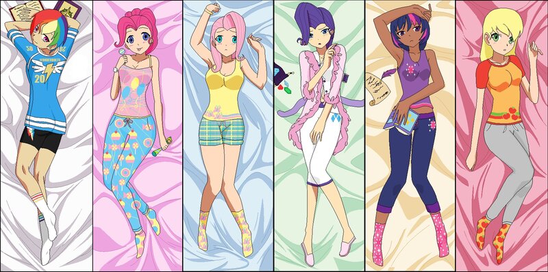 Six Female Characters — Pink, Playful