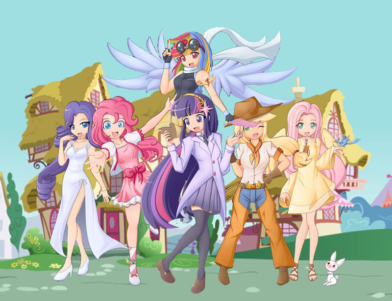 Six Female Characters — Pink