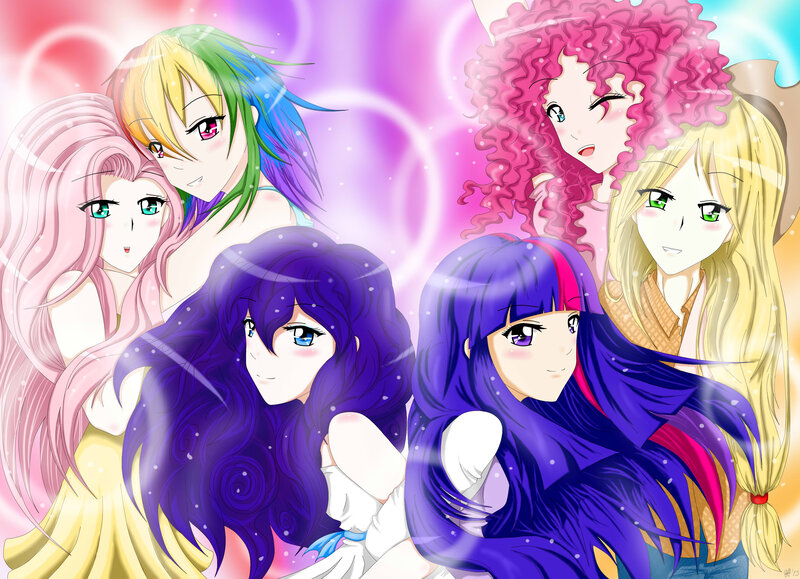 Six Female Characters — Purple, Dreamy