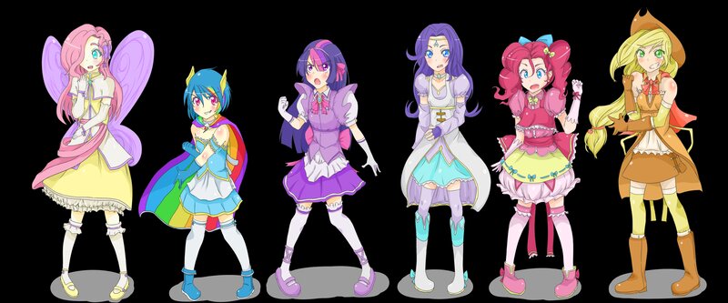 Six Female Characters — Purple, Playful