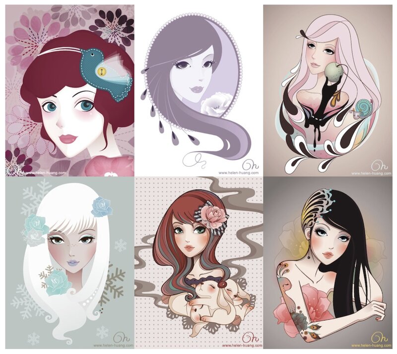 Six Female Portraits