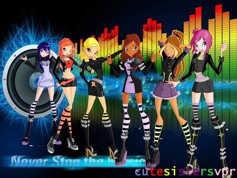 Six Girls in Music Theme