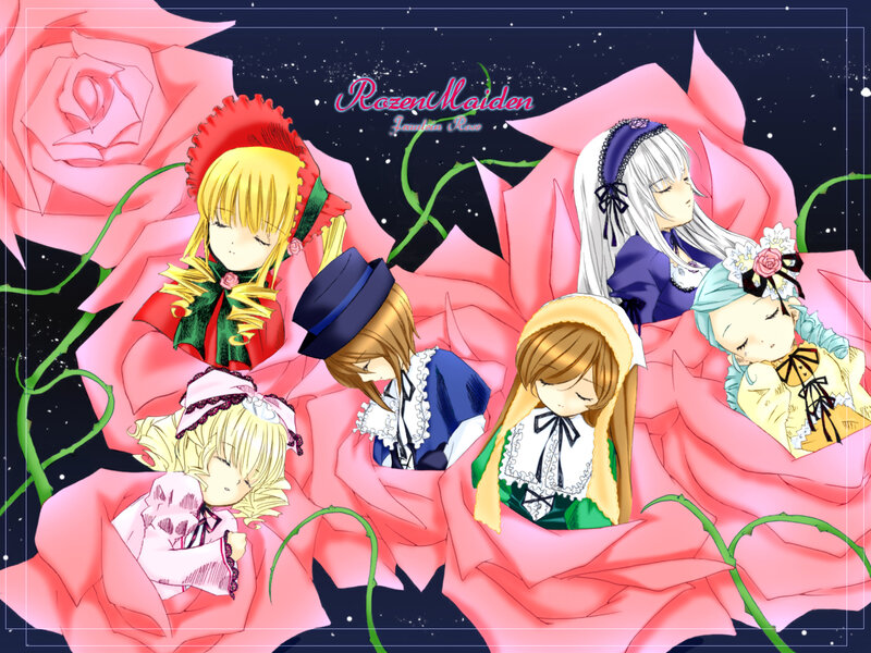 Six Girls in Rose Petals
