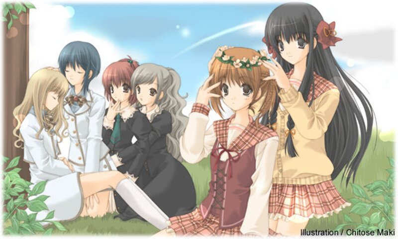 Six Girls in School Uniforms — Green