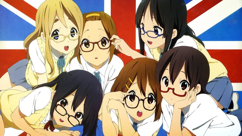 Six Girls in School Uniforms — Red