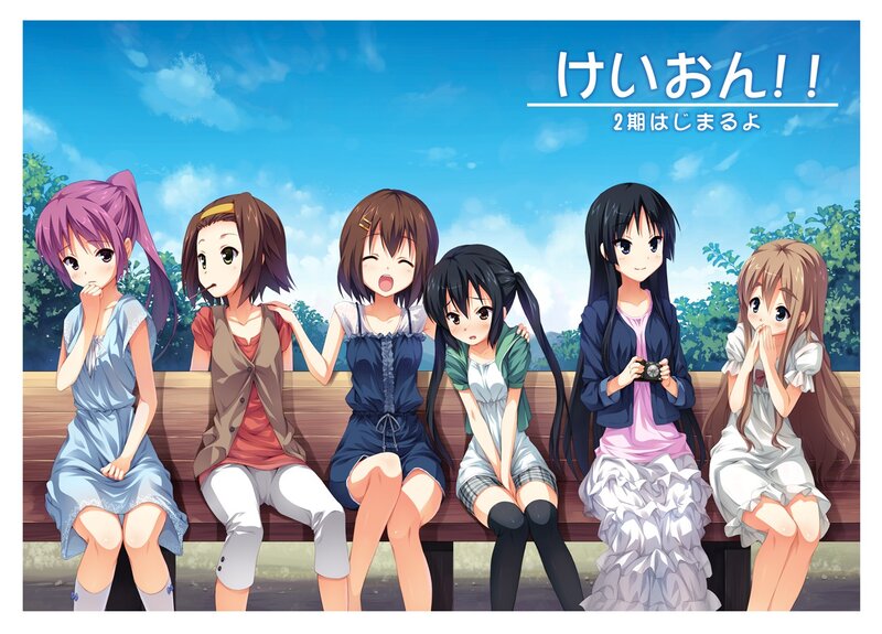 Six Girls on a Bench