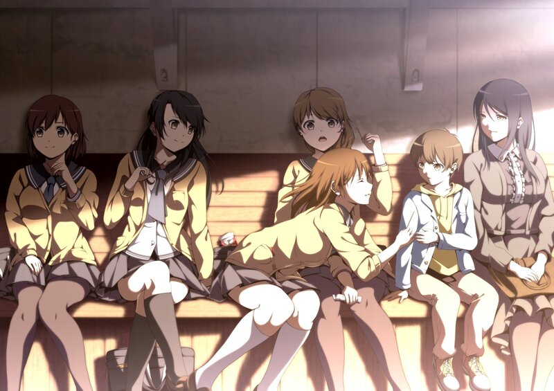 Six Girls on Bench