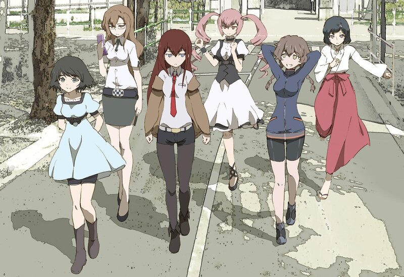 Six Girls Walking