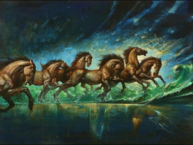 Six Horses Running