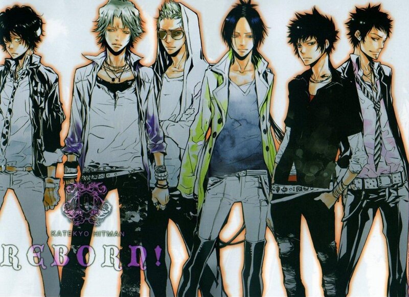 Six Male Anime Characters — Black