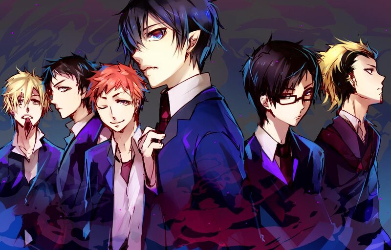 Six Male Anime Characters — Blue