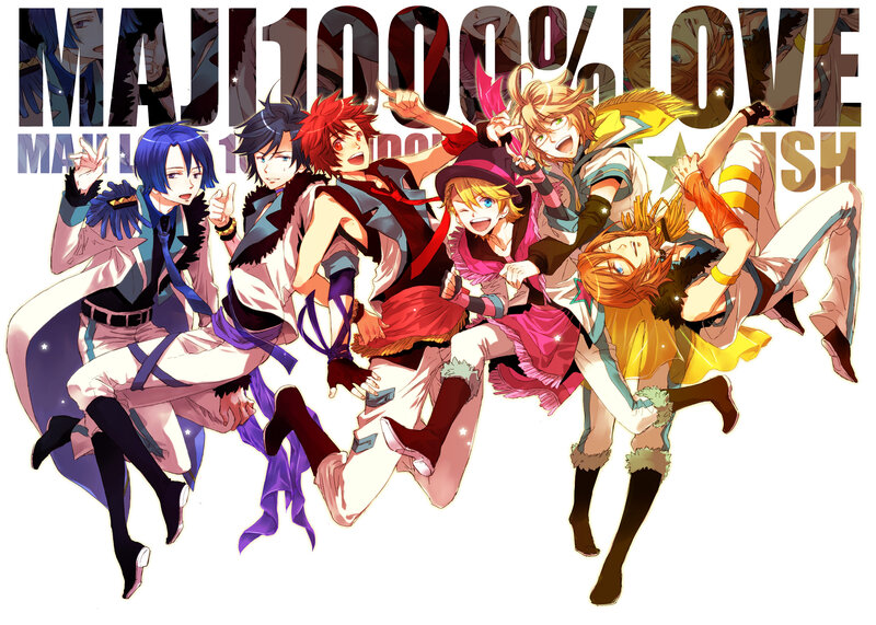 Six Male Anime Characters — White