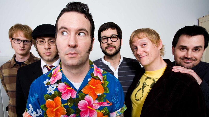 Six Men in a Group — Blue