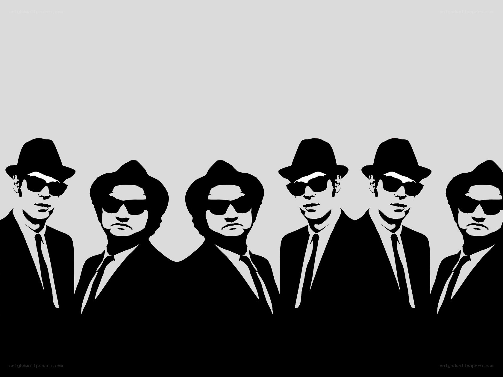 six men in suits and hats