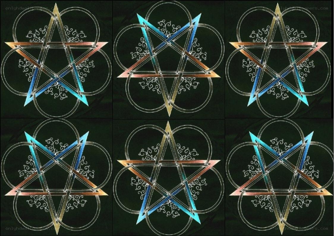 six pentagram designs