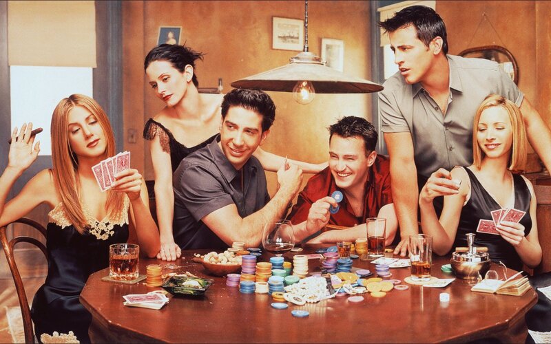 Six People at Poker Table — Brown
