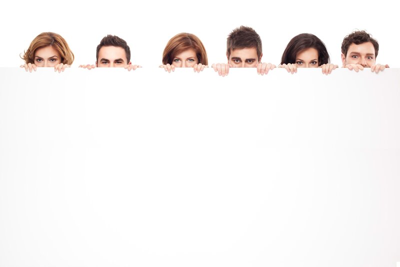 Six People Behind Board